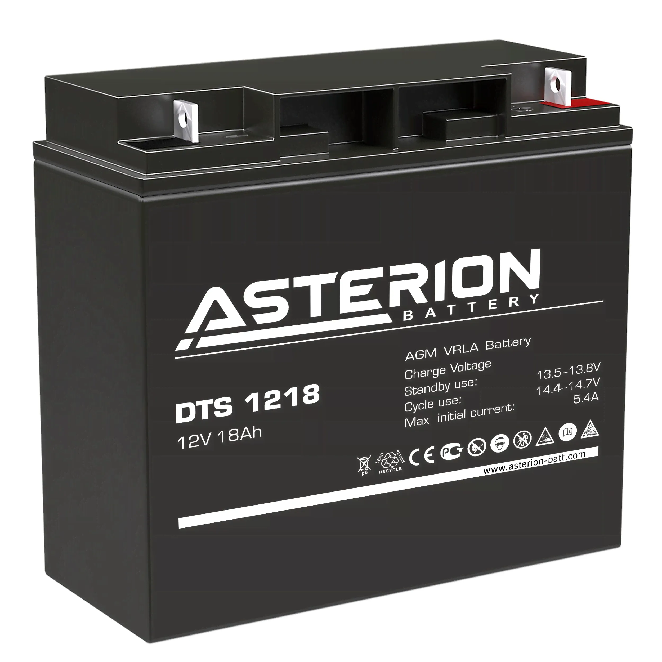 Аккумулятор ASTERION DTS 1218 (12 Вольт, 18 Ампер)-0